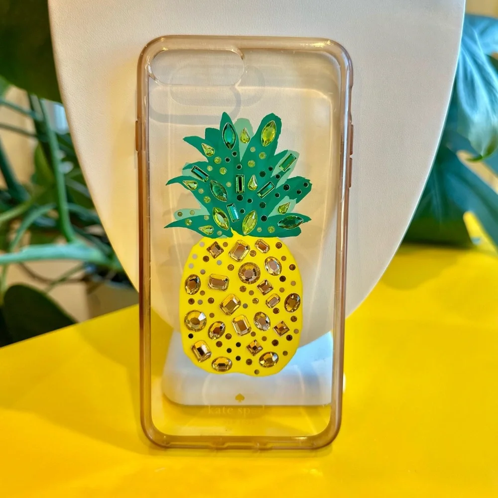 Kate Spade New York Jeweled Pineapple & Clear Apple 8+ Plus Mobile Phone Cover